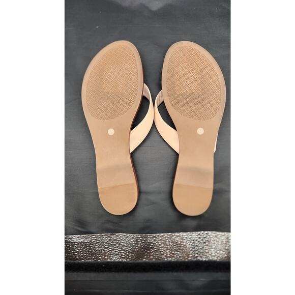 New Tory Burch Benton pink leather thong sandal Size  9 - Picture 10 of 12